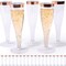 Edge Collections -4.5 oz-Gold-Elegant Disposable Champagne Flutes for Celebrations-24 set
